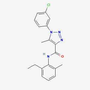 molecular formula C19H19ClN4O B4626370 1-(3-chlorophenyl)-N-(2-ethyl-6-methylphenyl)-5-methyl-1H-1,2,3-triazole-4-carboxamide 