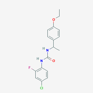 molecular formula C17H18ClFN2O2 B4626384 N-(4-chloro-2-fluorophenyl)-N'-[1-(4-ethoxyphenyl)ethyl]urea 