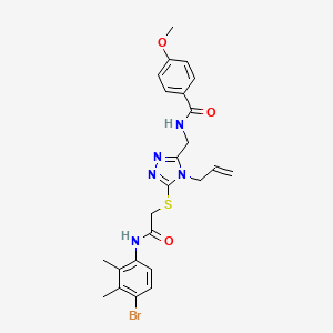 molecular formula C24H26BrN5O3S B4626410 N-{[4-烯丙基-5-({2-[(4-溴-2,3-二甲苯基)氨基]-2-氧代乙基}硫代)-4H-1,2,4-三唑-3-基]甲基}-4-甲氧基苯甲酰胺 