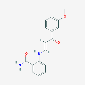 molecular formula C17H16N2O3 B4626418 2-{[3-(3-methoxyphenyl)-3-oxo-1-propen-1-yl]amino}benzamide 