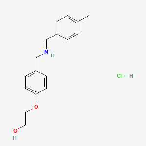 molecular formula C17H22ClNO2 B4626427 盐酸2-(4-{[(4-甲基苯甲基)氨基]甲基}苯氧基)乙醇 