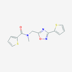 molecular formula C13H11N3O2S2 B4626434 N-methyl-N-{[3-(2-thienyl)-1,2,4-oxadiazol-5-yl]methyl}-2-thiophenecarboxamide 