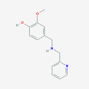 molecular formula C14H16N2O2 B4626435 2-甲氧基-4-{[(2-吡啶基甲基)氨基]甲基}苯酚 