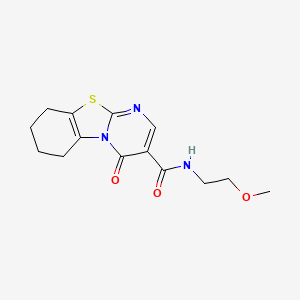 molecular formula C14H17N3O3S B4626453 N-(2-甲氧基乙基)-4-氧代-6,7,8,9-四氢-4H-嘧啶并[2,1-b][1,3]苯并噻唑-3-甲酰胺 