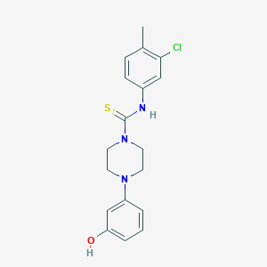 N-(3-chloro-4-methylphenyl)-4-(3-hydroxyphenyl)-1-piperazinecarbothioamide