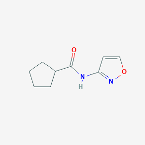 molecular formula C9H12N2O2 B4626480 N-3-isoxazolylcyclopentanecarboxamide 