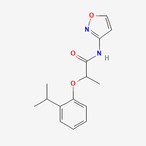 molecular formula C15H18N2O3 B4626486 2-(2-isopropylphenoxy)-N-3-isoxazolylpropanamide 