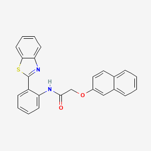 molecular formula C25H18N2O2S B4626521 N-[2-(1,3-benzothiazol-2-yl)phenyl]-2-(2-naphthyloxy)acetamide 