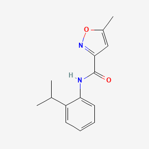 molecular formula C14H16N2O2 B4626527 N-(2-isopropylphenyl)-5-methyl-3-isoxazolecarboxamide 