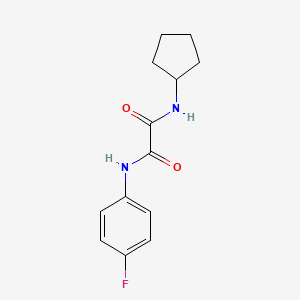 molecular formula C13H15FN2O2 B4626535 N-cyclopentyl-N'-(4-fluorophenyl)ethanediamide 