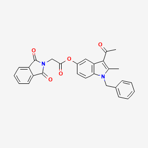 molecular formula C28H22N2O5 B4626551 3-acetyl-1-benzyl-2-methyl-1H-indol-5-yl (1,3-dioxo-1,3-dihydro-2H-isoindol-2-yl)acetate 