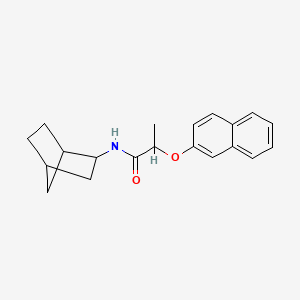 molecular formula C20H23NO2 B4626568 N-bicyclo[2.2.1]hept-2-yl-2-(2-naphthyloxy)propanamide 