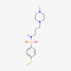 molecular formula C15H25N3O2S2 B4626574 N-[3-(4-甲基-1-哌嗪基)丙基]-4-(甲硫基)苯磺酰胺 