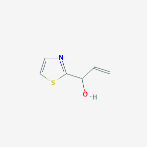 molecular formula C6H7NOS B046266 1-(噻唑-2-基)丙-2-烯-1-醇 CAS No. 112969-95-6