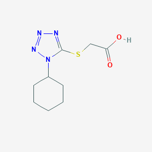 molecular formula C9H14N4O2S B462660 [(1-Cyclohexyl-1H-tetraazol-5-yl)sulfanyl]-acetic acid CAS No. 330839-25-3