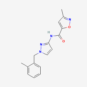 molecular formula C16H16N4O2 B4626606 3-methyl-N-[1-(2-methylbenzyl)-1H-pyrazol-3-yl]-5-isoxazolecarboxamide 