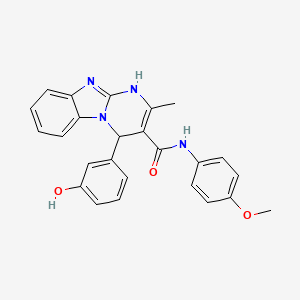 molecular formula C25H22N4O3 B4626622 4-(3-羟基苯基)-N-(4-甲氧基苯基)-2-甲基-1,4-二氢嘧啶并[1,2-a]苯并咪唑-3-甲酰胺 