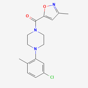 molecular formula C16H18ClN3O2 B4626632 1-(5-氯-2-甲基苯基)-4-[(3-甲基-5-异恶唑基)羰基]哌嗪 