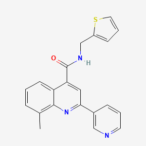 molecular formula C21H17N3OS B4626645 8-甲基-2-(3-吡啶基)-N-(2-噻吩基甲基)-4-喹啉甲酰胺 