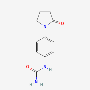 molecular formula C11H13N3O2 B4626689 N-[4-(2-oxo-1-pyrrolidinyl)phenyl]urea 