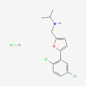 molecular formula C14H16Cl3NO B4626699 盐酸N-[{[5-(2,5-二氯苯基)-2-呋喃基]甲基}丙-2-胺 