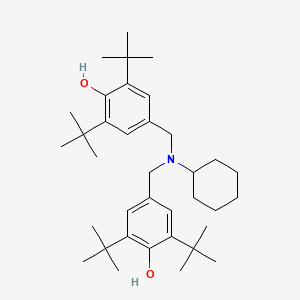 molecular formula C36H57NO2 B4626704 4,4'-[(cyclohexylimino)bis(methylene)]bis(2,6-di-tert-butylphenol) CAS No. 2301-85-1
