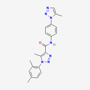 1-(2,4-dimethylphenyl)-5-methyl-N-[4-(5-methyl-1H-1,2,3-triazol-1-yl)phenyl]-1H-1,2,3-triazole-4-carboxamide