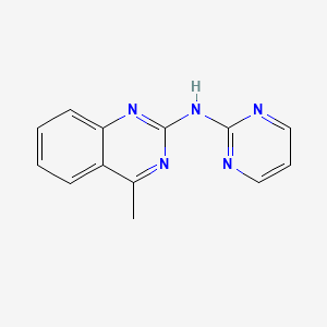 molecular formula C13H11N5 B4626786 4-甲基-N-2-嘧啶基-2-喹唑啉胺 