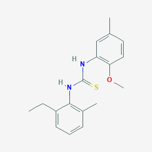 molecular formula C18H22N2OS B4626833 N-(2-ethyl-6-methylphenyl)-N'-(2-methoxy-5-methylphenyl)thiourea 