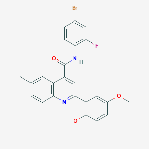 N-(4-bromo-2-fluorophenyl)-2-(2,5-dimethoxyphenyl)-6-methyl-4-quinolinecarboxamide