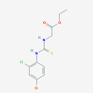 ethyl N-{[(4-bromo-2-chlorophenyl)amino]carbonothioyl}glycinate