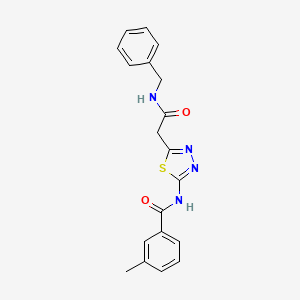 molecular formula C19H18N4O2S B4626872 N-{5-[2-(苯甲胺基)-2-氧代乙基]-1,3,4-噻二唑-2-基}-3-甲基苯甲酰胺 
