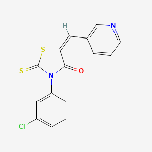 molecular formula C15H9ClN2OS2 B4626883 3-(3-chlorophenyl)-5-(3-pyridinylmethylene)-2-thioxo-1,3-thiazolidin-4-one 