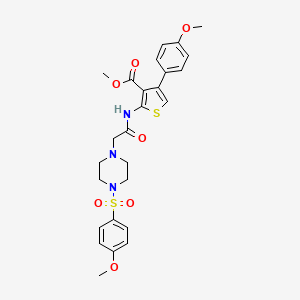 molecular formula C26H29N3O7S2 B4626891 4-(4-甲氧基苯基)-2-[({4-[(4-甲氧基苯基)磺酰基]-1-哌嗪基}乙酰)氨基]-3-噻吩甲酸甲酯 