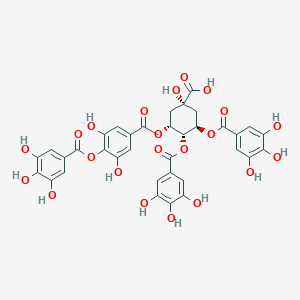 molecular formula C35H28O22 B046269 5-O-没食子酰-3,4-二-O-没食子酰奎尼酸 CAS No. 123134-20-3