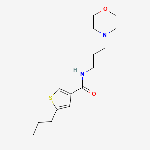 molecular formula C15H24N2O2S B4626913 N-[3-(4-吗啉基)丙基]-5-丙基-3-噻吩甲酰胺 