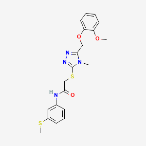 molecular formula C20H22N4O3S2 B4626920 2-({5-[(2-methoxyphenoxy)methyl]-4-methyl-4H-1,2,4-triazol-3-yl}thio)-N-[3-(methylthio)phenyl]acetamide 