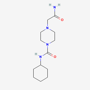 4-(2-amino-2-oxoethyl)-N-cyclohexyl-1-piperazinecarboxamide
