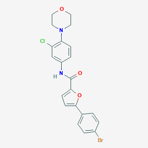 molecular formula C21H18BrClN2O3 B462695 5-(4-bromophenyl)-N-[3-chloro-4-(4-morpholinyl)phenyl]-2-furamide CAS No. 328977-28-2