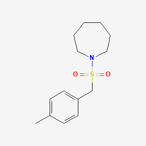 molecular formula C14H21NO2S B4626960 1-[(4-甲基苄基)磺酰基]氮杂环己烷 