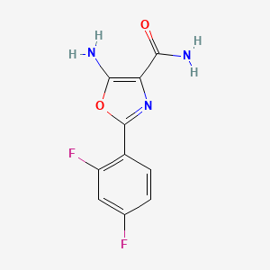 molecular formula C10H7F2N3O2 B4626983 5-amino-2-(2,4-difluorophenyl)-1,3-oxazole-4-carboxamide 