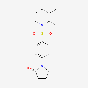 molecular formula C17H24N2O3S B4626993 1-{4-[(2,3-dimethyl-1-piperidinyl)sulfonyl]phenyl}-2-pyrrolidinone 