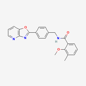 molecular formula C22H19N3O3 B4626996 2-methoxy-3-methyl-N-(4-[1,3]oxazolo[4,5-b]pyridin-2-ylbenzyl)benzamide 