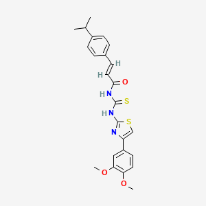 molecular formula C24H25N3O3S2 B4627002 N-({[4-(3,4-二甲氧基苯基)-1,3-噻唑-2-基]氨基}碳硫酰)-3-(4-异丙苯基)丙烯酰胺 