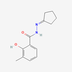 molecular formula C13H16N2O2 B4627017 N'-环戊亚甲基-2-羟基-3-甲基苯甲酰肼 