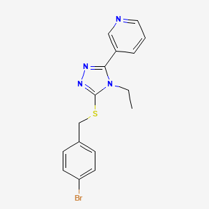 molecular formula C16H15BrN4S B4627019 3-{5-[(4-溴苄基)硫]-4-乙基-4H-1,2,4-三唑-3-基}吡啶 CAS No. 618426-60-1