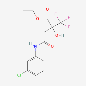ethyl 4-[(3-chlorophenyl)amino]-2-hydroxy-4-oxo-2-(trifluoromethyl)butanoate