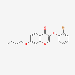molecular formula C19H17BrO4 B4627057 3-(2-bromophenoxy)-7-butoxy-4H-chromen-4-one 