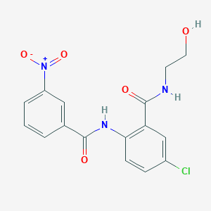 molecular formula C16H14ClN3O5 B4627062 5-chloro-N-(2-hydroxyethyl)-2-[(3-nitrobenzoyl)amino]benzamide 