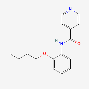 molecular formula C16H18N2O2 B4627078 N-(2-丁氧基苯基)异烟酰胺 